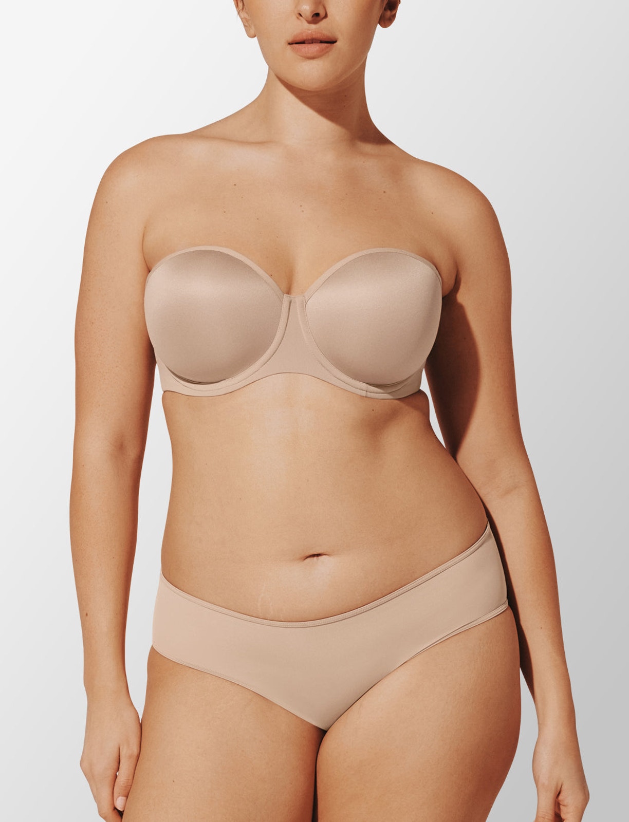Thirdlove 24/7 Classic Strapless Underwire Bra Nude Tan Sz 38g New $68 Wl136